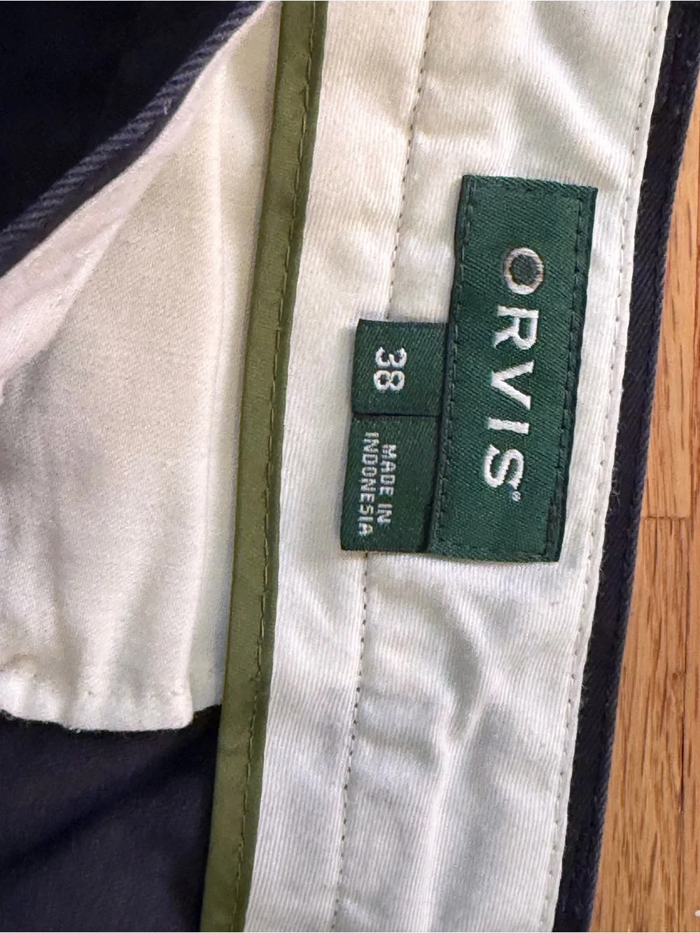 Orvis Navy Blue Cotton Chinos